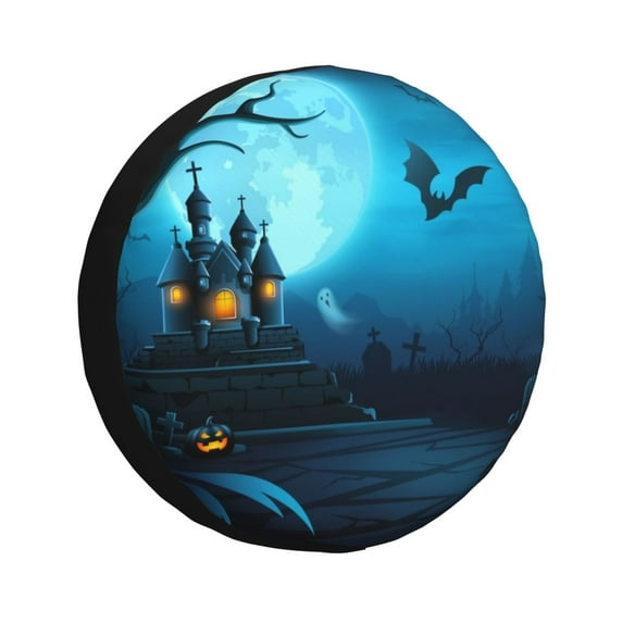 Pofeuu Happy Halloween-1 Print Spare Tire Wheel Cover for Car Truck SUV Camper Universal Fit Spare Tire Cover RV Spare Tire Covers-14 inch