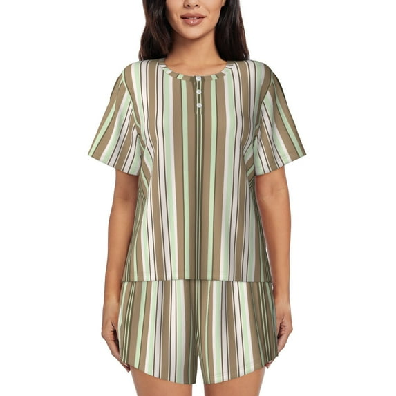 Pofeuu Happy Mexican Print Women's Pajama Set Short/Shorts Soft Button PJs Elastic Drawstring Waist Sleepwear-Medium