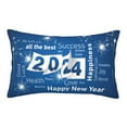 thumbnail image 1 of Pofeuu Happy New Year 2024 (4) Print Polyester Microfiber Plush Pillowcases, Super Soft and Cozy Pillow Case Covers with Envelop Closure（Pillow core not included）-20"x30", 1 of 6