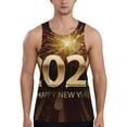thumbnail image 1 of Pofeuu Happy New Year 2025 B Print Men's Workout Tank Tops Sleeveless Muscle Gym Shirt Quick Dry-, 1 of 7