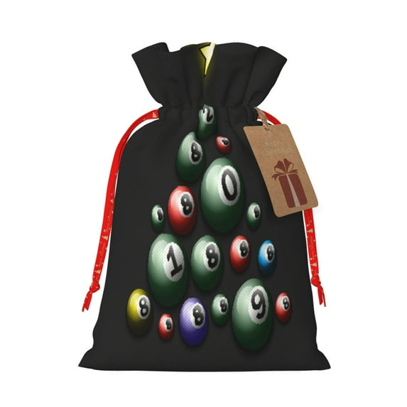 Pofeuu Happy New Year Print Burlap Bags with Drawstrings Drawstring Gift Bags Pouch Bag for Thankgiving Birthday Party Gift Wrapping Treats and Party Favors-Small