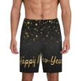 thumbnail image 1 of Pofeuu Happy New Year Print Men's Soft Woven Elastic Waistband Sleep Pajama Short-Medium, 1 of 6