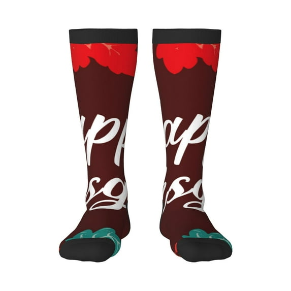 Pofeuu Happy Thanksgiving Print Stockings, Adult Running Hiking Socks for Youth and Adult