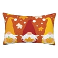 thumbnail image 1 of Pofeuu Happy Thanksgiving Three Gnomes Print Polyester Microfiber Plush Pillowcases, Super Soft and Cozy Pillow Case Covers with Envelop Closure（Pillow core not included）-20"x30", 1 of 6