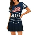 thumbnail image 1 of Pofeuu Happy Veterans Day Print Women's Loose Fit Short Sleeve Nightgown, Comfortable Sleep Dress for Women, Casual Lounge Sleepwear, Soft Cotton Sleep Dress, 1 of 6