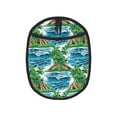 thumbnail image 1 of Pofeuu Hawaii Palms Print Silicone Pot Mat Mitten With Hanging Loop Heat Resistant Oven Mitts Non-Slip Bbq Baking Smoking Potholders, 1 of 7