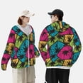 thumbnail image 1 of Pofeuu Hawaii Palms Print Sun Protection Outdoor Lightweight Full Zip UV Cooling Hoodie Long Sleeve Summer Clothing for Outdoor Hiking-Small, 1 of 5