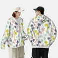 thumbnail image 1 of Pofeuu Hawaiian Coconut Tree Print Sun Protection Outdoor Lightweight Full Zip UV Cooling Hoodie Long Sleeve Summer Clothing for Outdoor Hiking-Small, 1 of 5