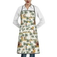 thumbnail image 1 of Pofeuu Hawaiian Style Print Aprons with Pockets, Cute Aprons for Kitchen, Cooking, Server, Barber, Chef Apron, 1 of 7