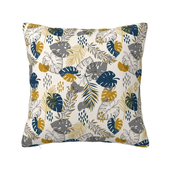 Pofeuu Hawaiian Style Print Double-sided plush pillowcase Square Throw Pillow Covers Pillows Cover for Living Room Bedroom Sofa Couch Cushion Cover(No pillow core)-18"x18"