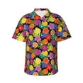 thumbnail image 1 of Pofeuu Hawaiian Style Print Hawaiian Shirt for Men Sleeves Casual Button Down Summer Beach Dress Shirts T-Shirts,Large, 1 of 7
