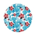 thumbnail image 1 of Pofeuu Hawaiian Style Print Leather Coasters Set of 6, Round Cups Mugs Mat Pad for Home Kitchen Heat Resistant Drink Coasters,Round Shape, 1 of 7