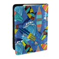 thumbnail image 1 of Pofeuu Hawaiian Style Print Travel Document Organizer Passport Holder Men Women for Family (6.5 in x 4.5 in),Wallet Holder Credit Card Clutch Bag Case, 1 of 5
