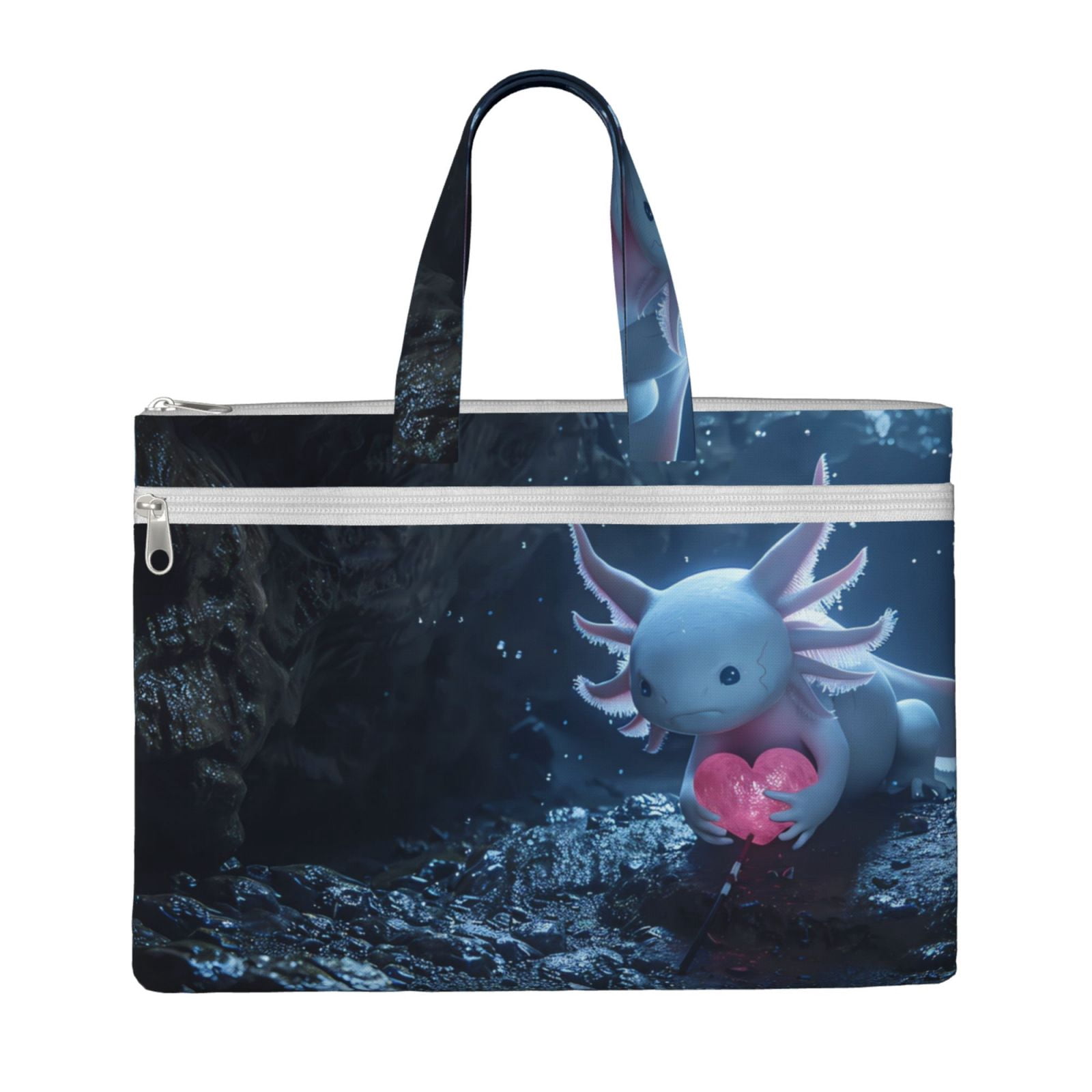 Pofeuu Heart Axolotl Print Laptop Bag Carrying - Computer Bag Laptop ...