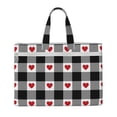 thumbnail image 1 of Pofeuu Heart Black Buffalo Plaid Gingham Print Laptop Bag Carrying - Computer Bag Laptop Case Shoulder Slim Work Travel, 1 of 8