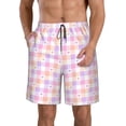 thumbnail image 1 of Pofeuu Heart Buffalo Plaid Prin Men's Swim Trunks Quick Dry Bathing Suit Swimming Board Shorts Mesh Lining Beach Swimwear-Large, 1 of 6