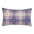 thumbnail image 1 of Pofeuu Heart Check Plaid Print Polyester Microfiber Plush Pillowcases, Super Soft and Cozy Pillow Case Covers with Envelop Closure（Pillow core not included）-14"x20", 1 of 6