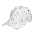 thumbnail image 1 of Pofeuu Heart Rabbit Print Adult Adjustable Embroidered Graphic Baseball Hat for Men and Women, 1 of 6
