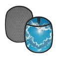 thumbnail image 1 of Pofeuu Heart Shaped Cloud Print Silicone Pot Mat Mitten With Hanging Loop Heat Resistant Oven Mitts Non-Slip Bbq Baking Smoking Potholders, 1 of 7