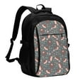 thumbnail image 1 of Pofeuu Hedgehogs and Flowers1 Print Storage Laptop Backpack with USB Charging Port[Water Resistant] College Computer Bookbag Fits, 1 of 7