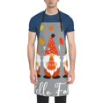 thumbnail image 1 of Pofeuu Hello Fall Gnomes Print Waterproof Apron with Pockets Adjustable Cooking Aprons Kitchen Bib for Baking Household Cleaning, 1 of 8