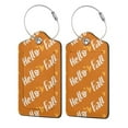 Pofeuu Hello Fall Print Luggage Tags, Privacy Cover ID Label with