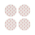 thumbnail image 1 of Pofeuu Hello Rabbit Print Coasters for Drinks, 4Pack PU Leather Coasters, Bar Drink Coasters for Tabletop Protection, Furniture from Damage-Round Shape, 1 of 6