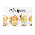 thumbnail image 1 of Pofeuu Hello Spring Sunflower Gnomes Print Flannel Doormats Rug16"x24"Rug Washable Doormats Indoor Outdoor Rugs for Layered Front Door Mats, Porch, Kitchen, Entryway, 1 of 7