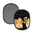 thumbnail image 1 of Pofeuu Hello Spring Sunflower Gnomes Print Silicone Pot Mat Mitten With Hanging Loop Heat Resistant Oven Mitts Non-Slip Bbq Baking Smoking Potholders, 1 of 7