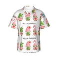 thumbnail image 1 of Pofeuu Hello Summer Gnome Print Hawaiian Shirt for Men Sleeves Casual Button Down Summer Beach Dress Shirts T-Shirts,3X-Large, 1 of 7