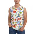 thumbnail image 1 of Pofeuu Hello Summer2 Print Men's Muscle T-Shirt, Sleeveless, Muscle Tank, Classic Muscle Tee Top For Men Casual Sleeveless Muscle T-Shirt Trendy Clothes-X-Large, 1 of 7