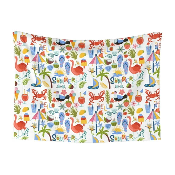 Pofeuu Hello Summer2 Print Puppy Blanket,Dog Blankets,Pet Blanket Cozy Cat Blankets for Indoor Cats, Fuzzy Pet Blanket for Kitten Doggy Dog Blankets-Large