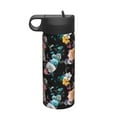 thumbnail image 1 of Pofeuu Hibiscus Rose Print 18oz Sports Insulated Kettle, Sports Bottle Water Bottles For Men Women For Gym Hiking Camping Running Mountain Bike Outdoor Sports, 1 of 8