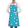 thumbnail image 1 of Pofeuu Hippo In Water Head Print Aprons with Pockets, Cute Aprons for Kitchen, Cooking, Server, Barber, Chef Apron, 1 of 7