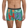 thumbnail image 1 of Pofeuu Ho Ho Ho Print Men’s Boxer Briefs, Moisture-Wicking Underwear, Regular,Trunk-Large, 1 of 5