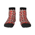 thumbnail image 1 of Pofeuu Hockey With Maple Leaves Print 30cm Socks, Adult Running Hiking Socks for Youth and Adult, 1 of 7