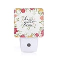 thumbnail image 1 of Pofeuu Home Sweet Home Floral Print Night Lights Plug into Wall with Dusk-to-Dawn Light Sensor, LED Nightlight for Bathroom, Adult, Hallway-UK, 1 of 7