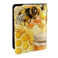 thumbnail image 1 of Pofeuu Honey Bee Print Travel Document Organizer Passport Holder Men Women for Family (6.5 in x 4.5 in),Wallet Holder Credit Card Clutch Bag Case, 1 of 5
