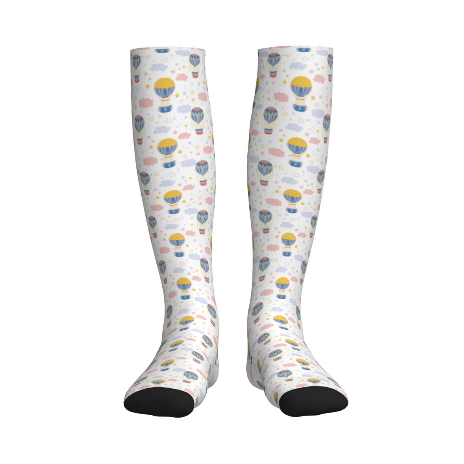 Pofeuu Hot Air Balloon Print Compression Socks for Women & Men ...