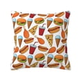 thumbnail image 1 of Pofeuu Hot Dog Burger Print Double-sided plush pillowcase Square Throw Pillow Covers Pillows Cover for Living Room Bedroom Sofa Couch Cushion Cover（No pillow core）-22"x22", 1 of 7
