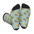 thumbnail image 1 of Pofeuu Hot Dog Pizza Print Crew Socks, Adult Running Hiking Socks for Youth and Adult, 1 of 7