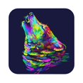 thumbnail image 1 of Pofeuu Howling Wolf Print Leather Coasters Set of 6, Round Cups Mugs Mat Pad for Home Kitchen Heat Resistant Drink Coasters,Square, 1 of 7