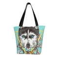 thumbnail image 1 of Pofeuu Husky With Dreamcatcher Print Women Fashion Shoulder Handbags Top Handle Satchel Bags Tote Shoulder Shopping Bag Stylish Canvas Tote Bag, 1 of 6