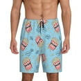 thumbnail image 1 of Pofeuu I Am A Fan Popcorn Print Men's Soft Woven Elastic Waistband Sleep Pajama Short-X-Large, 1 of 6