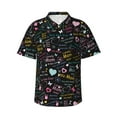 thumbnail image 1 of Pofeuu I love you Mom Print Hawaiian Shirt for Men Sleeves Casual Button Down Summer Beach Dress Shirts T-Shirts,XX-Large, 1 of 7