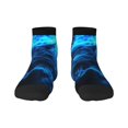 thumbnail image 1 of Pofeuu Ice Blue Fire Wolf Print 30cm Socks, Adult Running Hiking Socks for Youth and Adult, 1 of 7