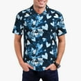 thumbnail image 1 of Pofeuu Ice Blue Heart Print Men's Loose Fit Midweight Short-Sleeve Pocket Polo,Polo Shirts for Men Golf Shirts for Men,Men's Polo Shirts-X-Large, 1 of 6