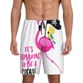 thumbnail image 1 of Pofeuu It'S Flamazing To Be A Pirate Print Men's Soft Woven Elastic Waistband Sleep Pajama Short-3X-Large, 1 of 6
