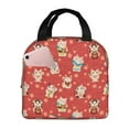 thumbnail image 1 of Pofeuu Japanese Maneki Cats Print Lunch Bag Lunch Box Large Capacity Insulated Lunch Bag for Adult, Leakproof Reusable Lunch Tote Bags for Work, 1 of 5