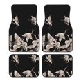 thumbnail image 1 of Pofeuu Japanese White Crane Print Car Foot Mat Set of 4 Pieces - All-Weather Full Set Floor Mats for Cars Trucks SUVs, 1 of 7